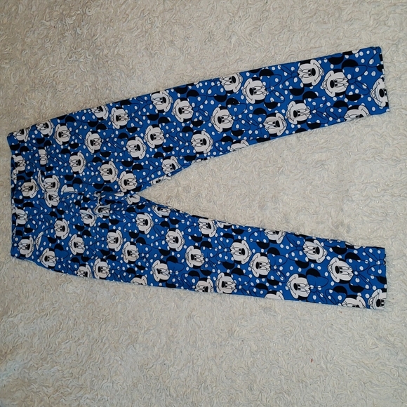 LuLaRoe Pants - Lularoe Minnie Mouse One Size Blue & White Legging